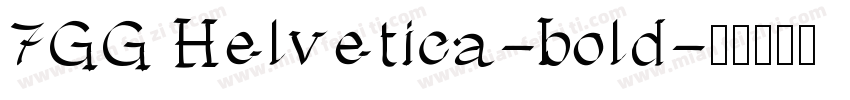7GG Helvetica-bold字体转换